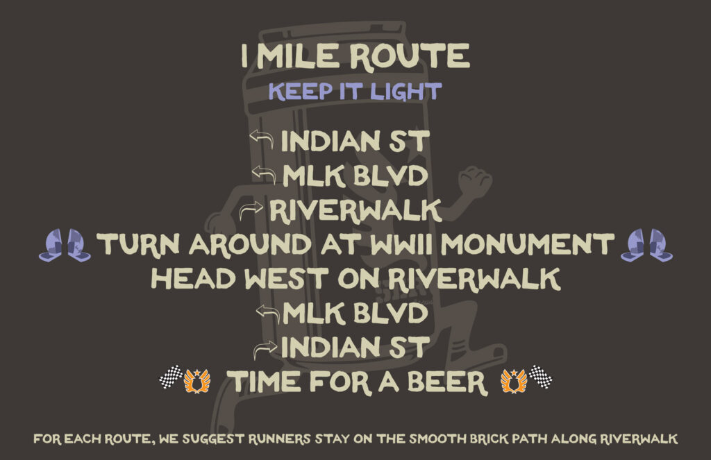 1 mi route
